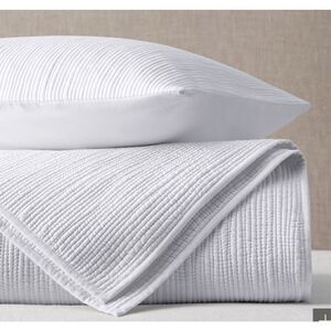 Restoration Hardware CHANNEL STITCH COTTON VOILE COVERLET & SHAM SET full/queen,